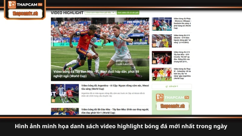 highlight bóng đá hôm nay ThapcamTV