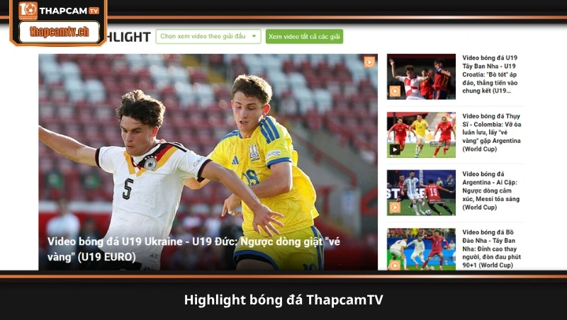 highlight bóng đá ThapcamTV