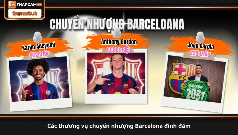 các thương vụ chuyển nhượng Barcelona đình đám