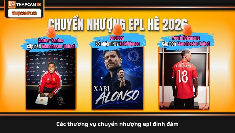 các thương vụ chuyển nhượng epl đình đám